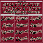 Custom Crimson Black-Cream Bomber Full-Snap Varsity Letterman Two Tone Jacket