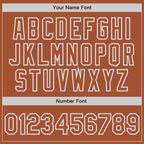 Custom Texas Orange Texas Orange Gray-White Bomber Full-Snap Varsity Letterman Jacket