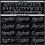 Custom Black Black-Gray Bomber Full-Snap Varsity Letterman Jacket