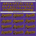 Custom Purple Black-Gold Bomber Full-Snap Varsity Letterman Jacket