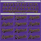 Custom Purple Black-Old Gold Bomber Full-Snap Varsity Letterman Jacket