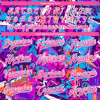 Custom Graffiti Pattern Pink-White Words 3D Bomber Full-Snap Varsity Letterman Jacket