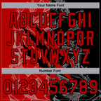 Custom Graffiti Pattern Red-Black Scratch 3D Bomber Full-Snap Varsity Letterman Jacket