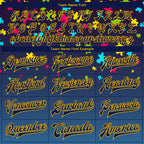 Custom Autism Supporter Awareness Puzzle Pieces Navy-Gold 3D Bomber Full-Snap Varsity Letterman Jacket