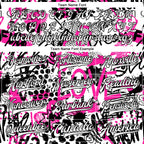 Custom Graffiti Pattern White-Black Scratch 3D Bomber Full-Snap Varsity Letterman Jacket