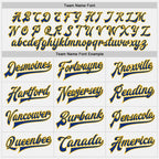 Custom White Royal-Gold Bomber Full-Snap Varsity Letterman Two Tone Jacket