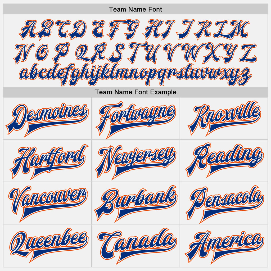 Custom White Orange-Royal Bomber Full-Snap Varsity Letterman Two Tone Jacket