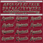 Custom Crimson Black Cream-Maroon Bomber Full-Snap Varsity Letterman Jacket