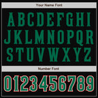 Custom Black Kelly Green-Red Bomber Full-Snap Varsity Letterman Two Tone Jacket