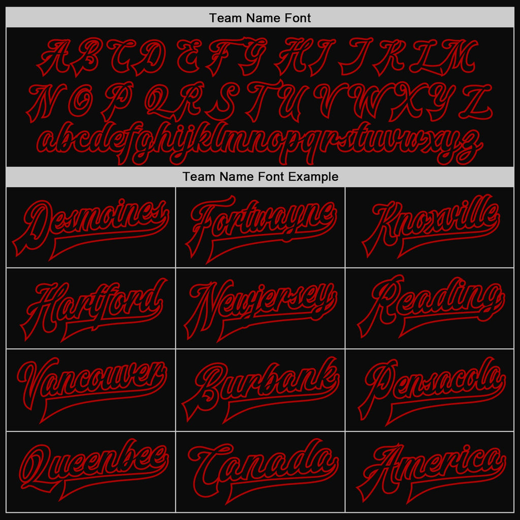 Custom Black Black-Red Bomber Full-Snap Varsity Letterman Jacket