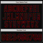 Custom Black Black-Red Bomber Full-Snap Varsity Letterman Jacket