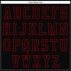 Custom Black Black-Red Bomber Full-Snap Varsity Letterman Jacket