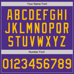 Custom Purple Gold-Kelly Green Bomber Full-Snap Varsity Letterman Two Tone Jacket