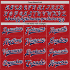 Custom Red Navy-White Bomber Full-Snap Varsity Letterman Jacket