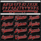 Custom Black Red-White Bomber Full-Snap Varsity Letterman Two Tone Jacket