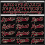 Custom Black Crimson City Cream-Cream Bomber Full-Snap Varsity Letterman Two Tone Jacket