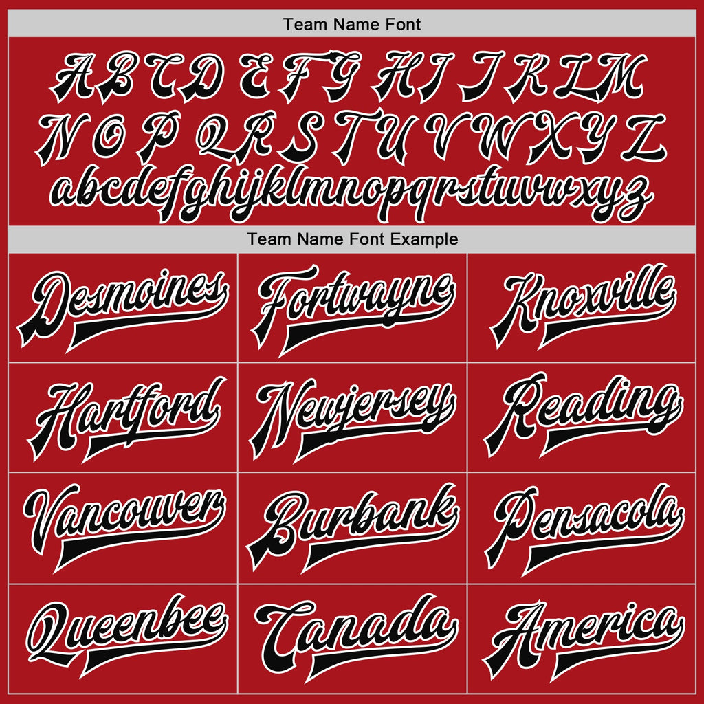 Custom Red Black-White Bomber Full-Snap Varsity Letterman Two Tone Jacket