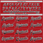 Custom Red Black-White Bomber Full-Snap Varsity Letterman Two Tone Jacket