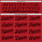 Custom Red Black Bomber Full-Snap Varsity Letterman Two Tone Jacket