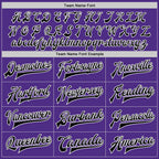 Custom Purple Black-White Bomber Full-Snap Varsity Letterman Two Tone Jacket