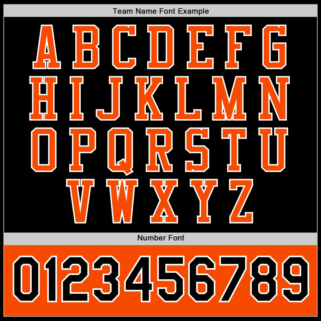Custom Black Orange-White Bomber Full-Snap Varsity Letterman Two Tone Jacket