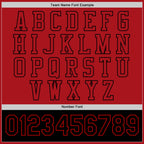 Custom Red Black Bomber Full-Snap Varsity Letterman Two Tone Jacket