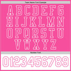 Custom Pink White Bomber Full-Snap Varsity Letterman Two Tone Jacket