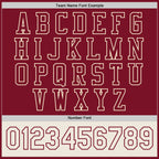 Custom Crimson Cream-Maroon Bomber Full-Snap Varsity Letterman Two Tone Jacket