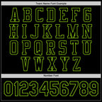 Custom Black Neon Green Bomber Full-Snap Varsity Letterman Jacket