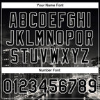 Custom Black White Chicago Illinois City Edition 3D Bomber Full-Snap Varsity Letterman Jacket
