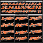 Custom Black Orange-White Bomber Full-Snap Varsity Letterman Hoodie Jacket