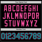 Custom Black Teal-Pink Bomber Full-Snap Varsity Letterman Two Tone Hoodie Jacket