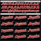 Custom Black Red-White Bomber Full-Snap Varsity Letterman Two Tone Hoodie Jacket