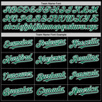 Custom Black Kelly Green-White Bomber Full-Snap Varsity Letterman Two Tone Hoodie Jacket