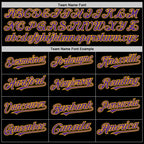 Custom Black Purple-Gold Bomber Full-Snap Varsity Letterman Two Tone Hoodie Jacket