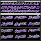 Custom Black Purple-Orange Bomber Full-Snap Varsity Letterman Two Tone Hoodie Jacket