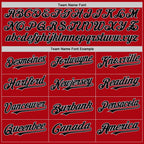 Custom Red Black-Gray Bomber Full-Snap Varsity Letterman Two Tone Hoodie Jacket