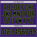 Custom Purple Black Cream-Neon Green Bomber Full-Snap Varsity Letterman Two Tone Hoodie Jacket