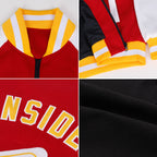 Custom Black Gray Bomber Varsity Letterman Zipper Jacket