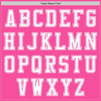 Custom Pink White Bomber Varsity Letterman Zipper Jacket