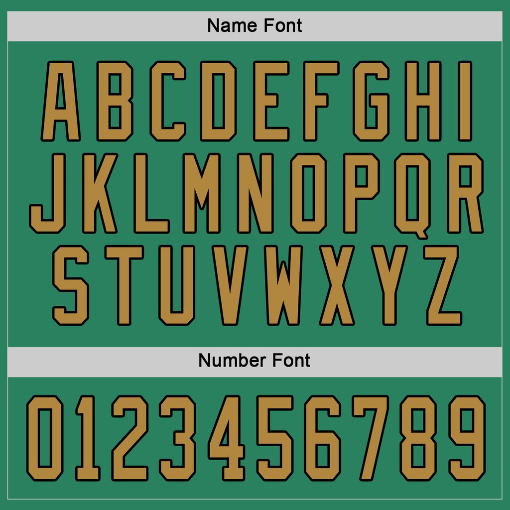 Custom Kelly Green Old Gold-Black Hockey Jersey