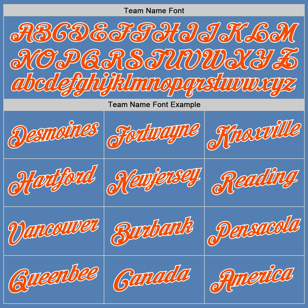 Custom Light Blue Orange-White Performance T-Shirt