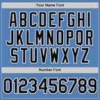 Custom Light Blue Black-White Performance T-Shirt