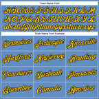 Custom Light Blue Yellow-Black Performance T-Shirt