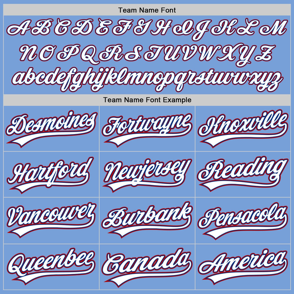 Custom Stitched Light Blue White Royal-Red Baseball Pullover Sweatshirt Hoodie