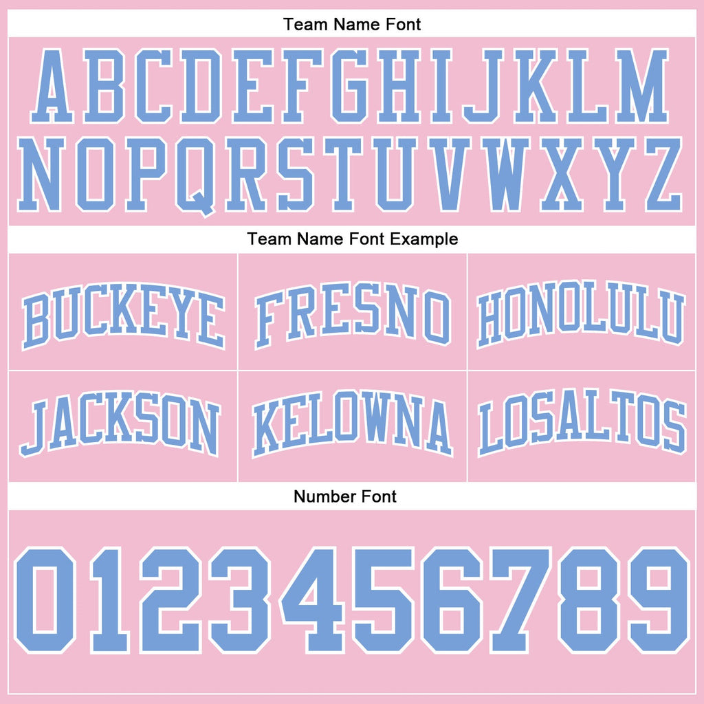 Custom Light Pink Light Blue-White Authentic Throwback Basketball Shorts