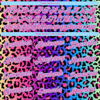 Custom Purple Pink-Light Blue Leopard 3D Pattern Long Sleeve Performance T-Shirt