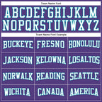 Custom Purple Teal-White Long Sleeve Performance T-Shirt