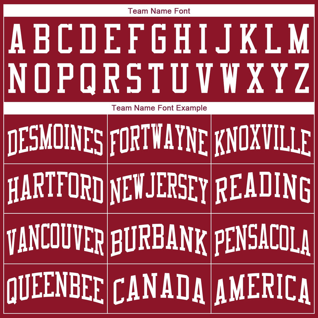 Custom Maroon White Round Neck Basketball Uniform Jersey