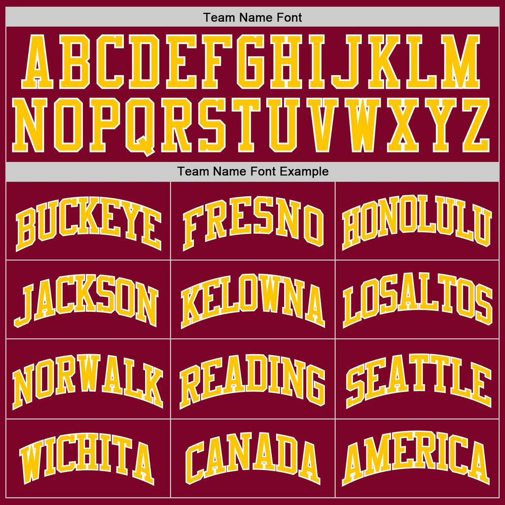 Custom Maroon Gold-White Authentic Throwback Basketball Jersey